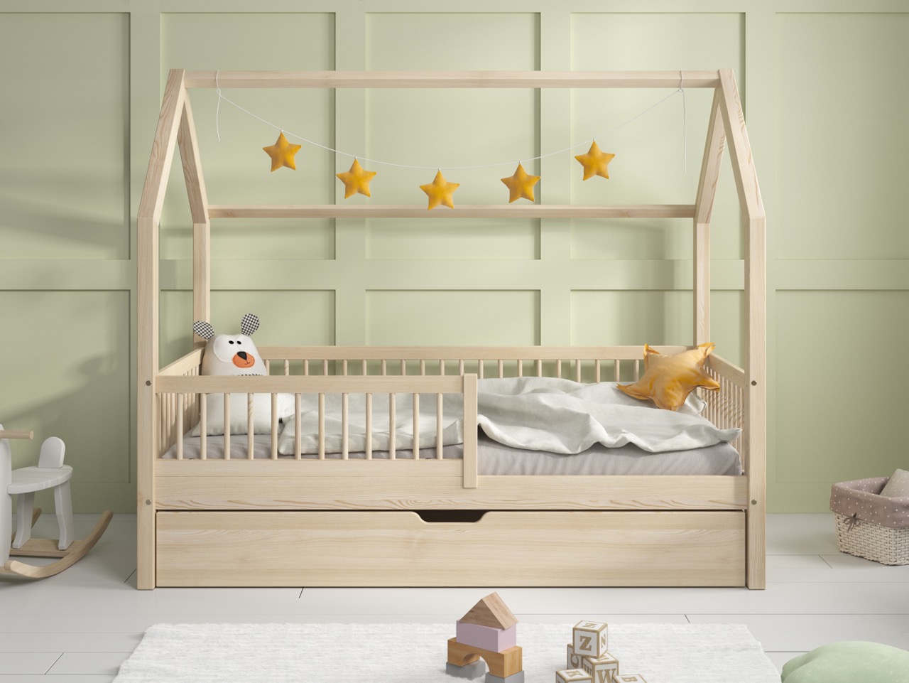Kinderbett OLMO mit Schublade