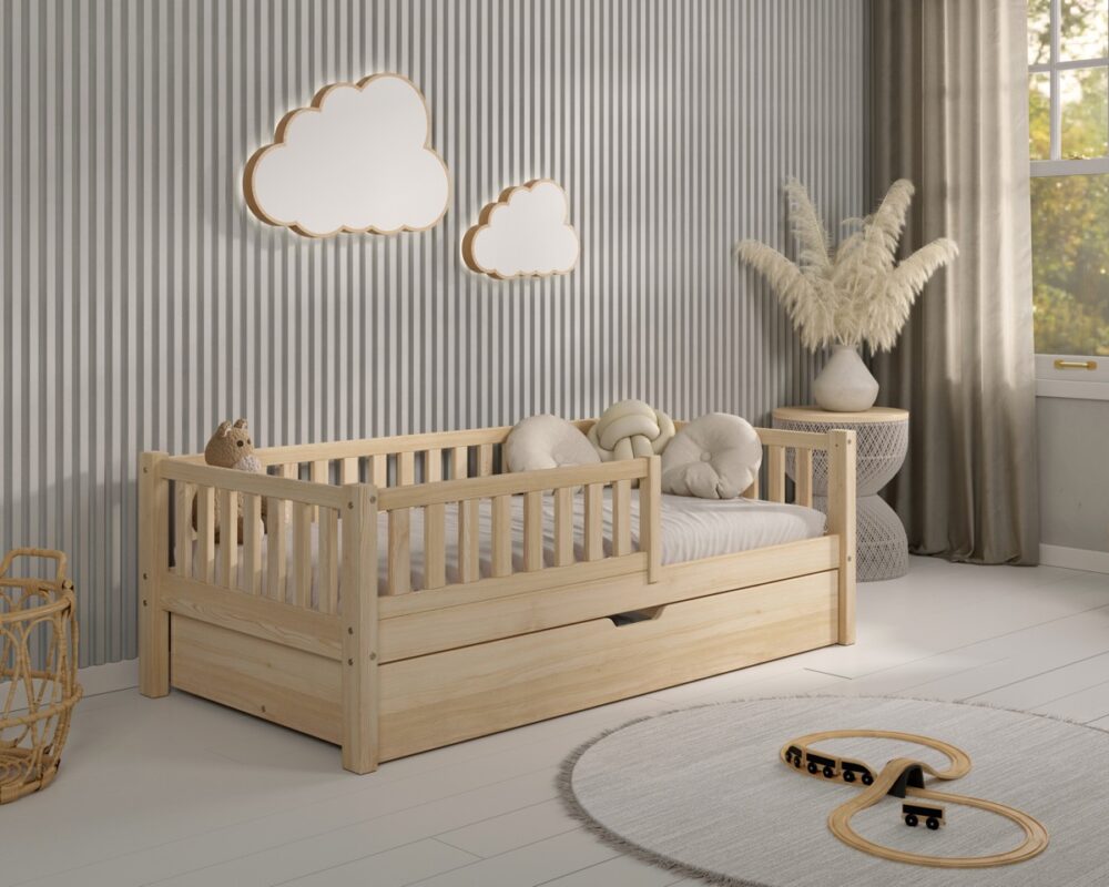 Kinderbett ABETE mit Schublade