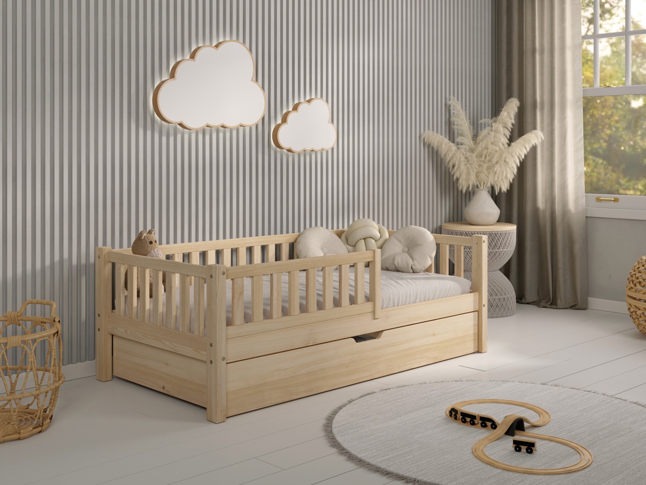Kinderbett ABETE mit Schublade