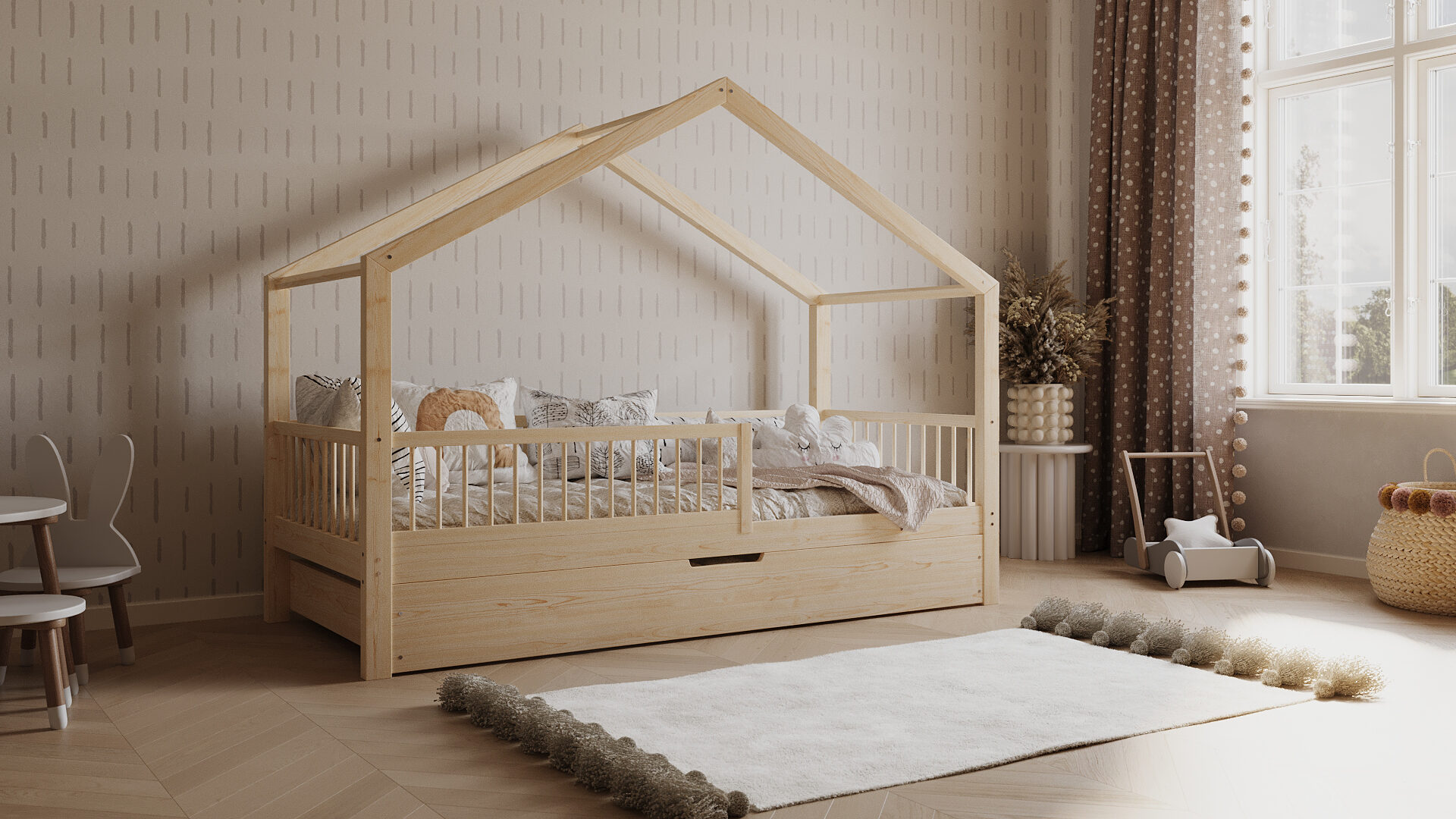 Kinderbett BIANCA mit Schublade