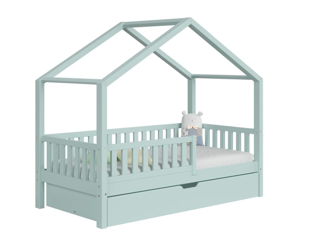 Kinderbett PIOPPO mit Schublade (Schneller Versand 48H)