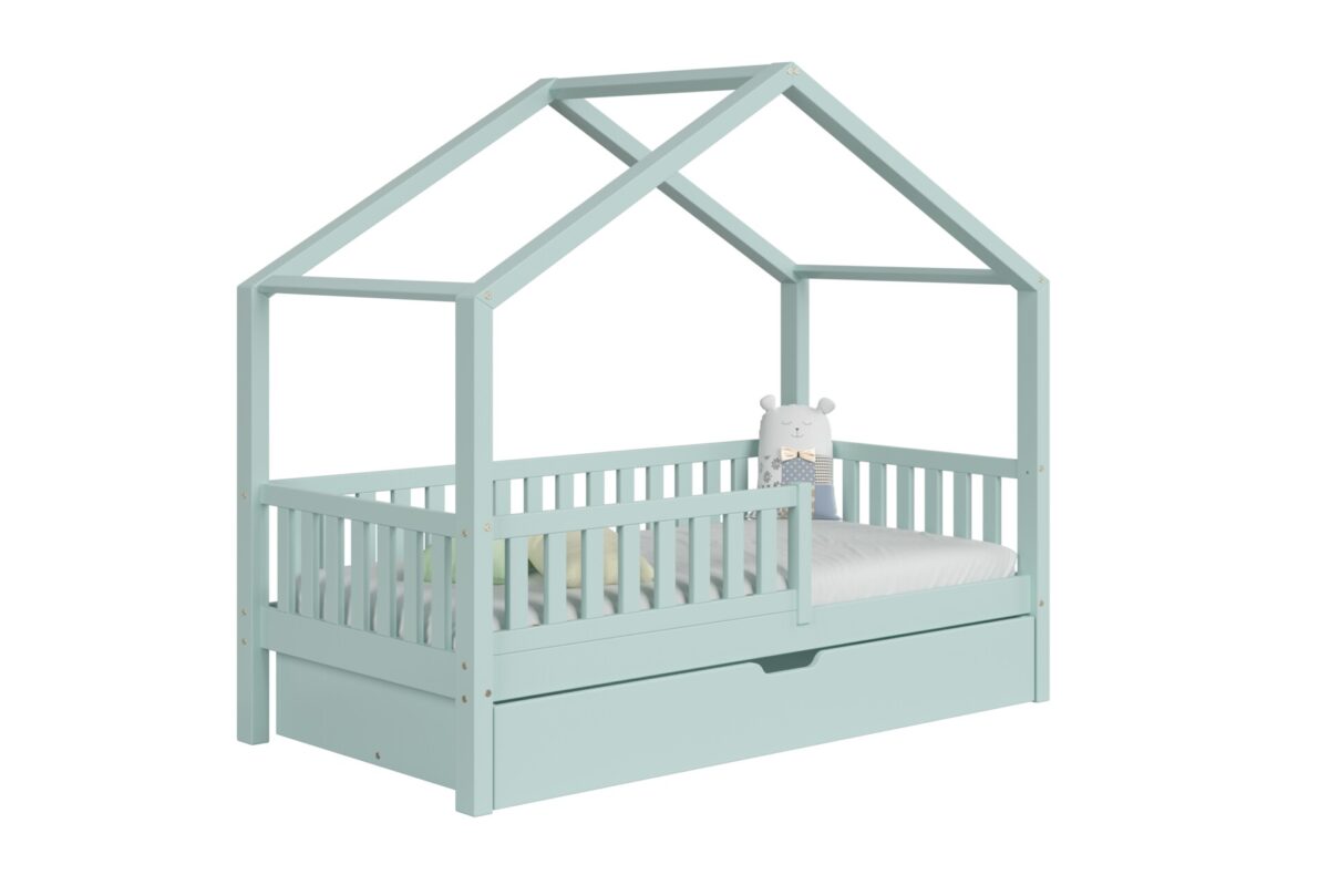 Kinderbett PIOPPO mit Schublade (Schneller Versand)