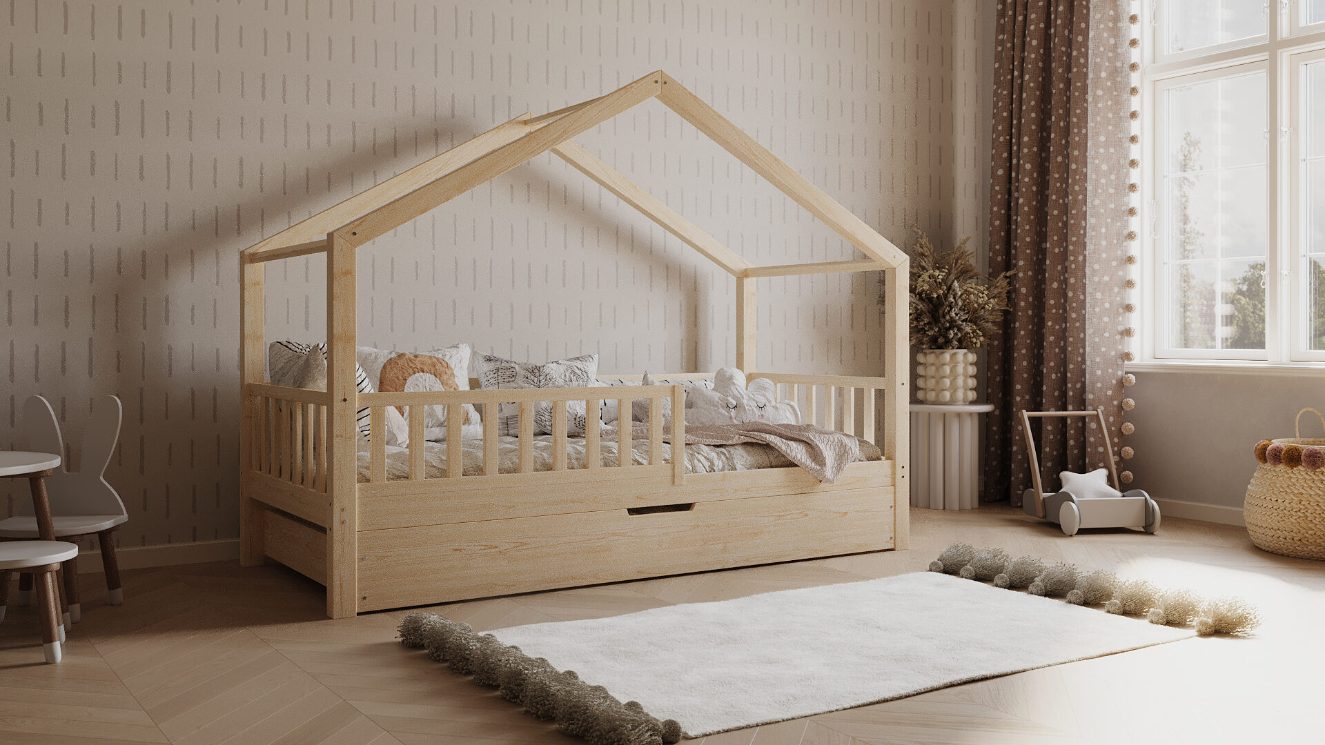 Kinderbett SELVIA mit Schublade