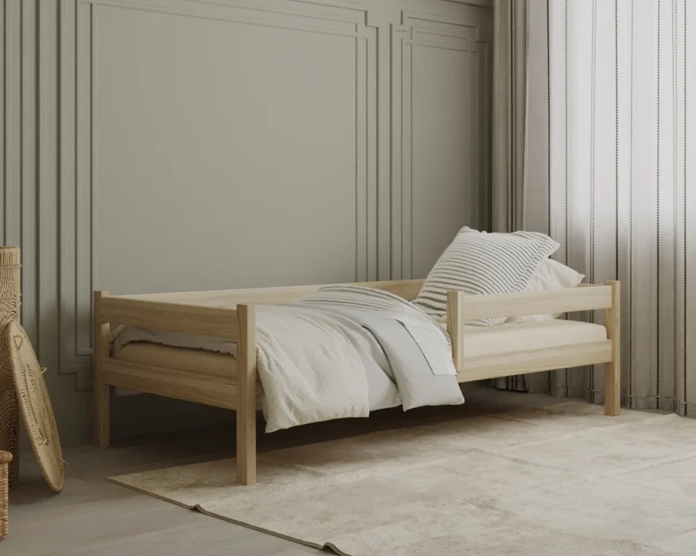 Einzelbett aus Holz LEO