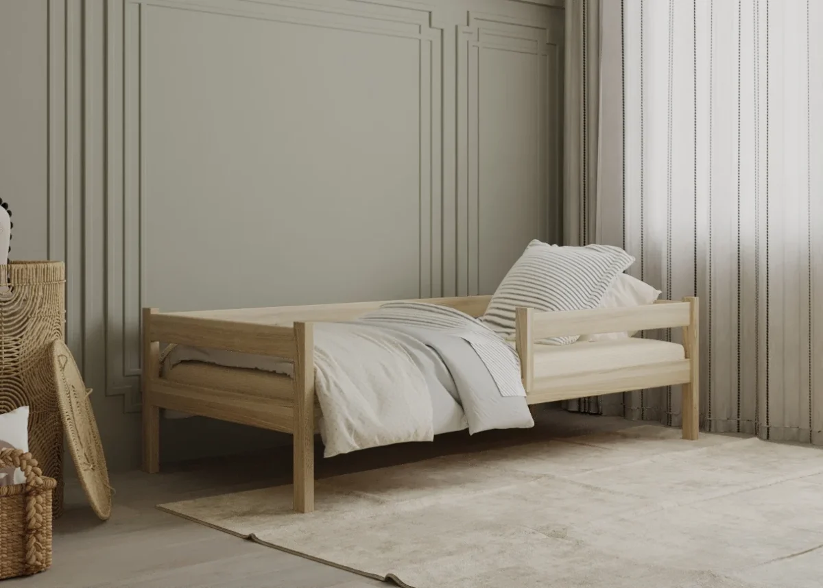 Einzelbett aus Holz LEO