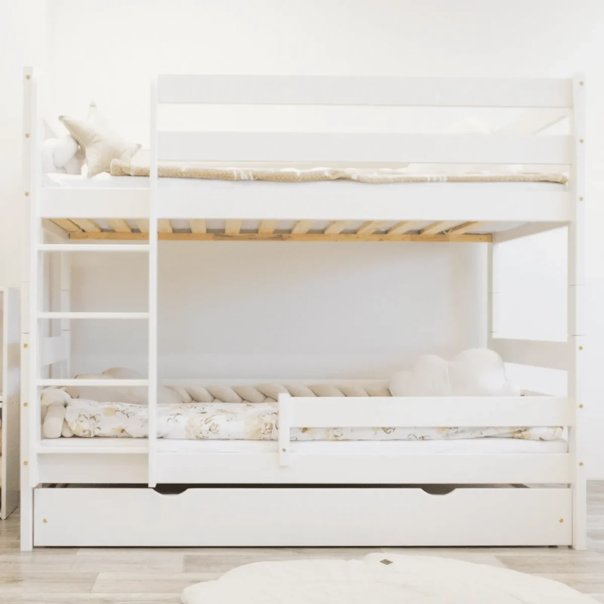 lozko-drewniane-pietrowe-gagatek-lux (1) Etagenbett für Kinder Seri Lux