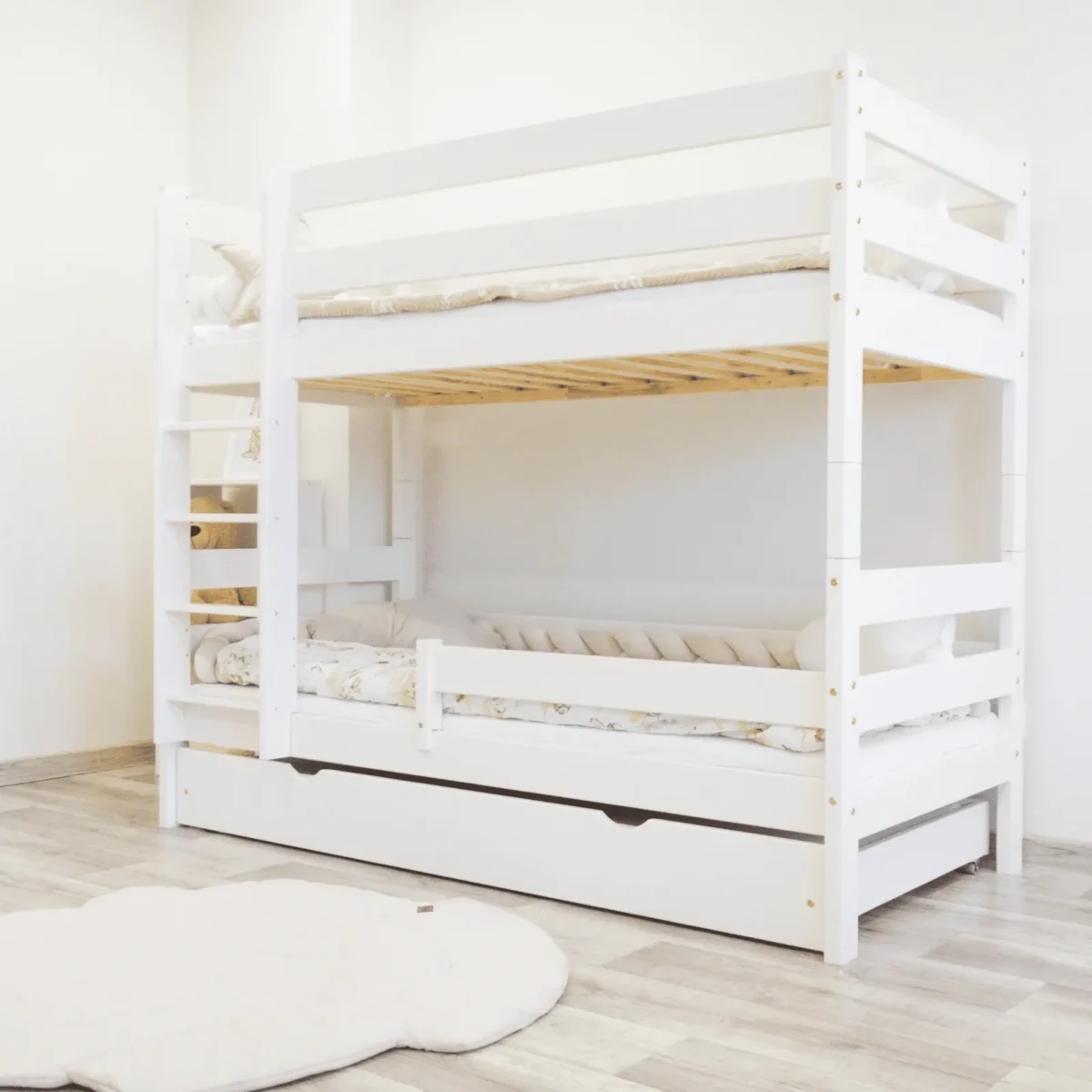 lozko-drewniane-pietrowe-gagatek-lux Etagenbett für Kinder Seri Lux