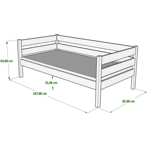 Einzelbett aus Holz PIO