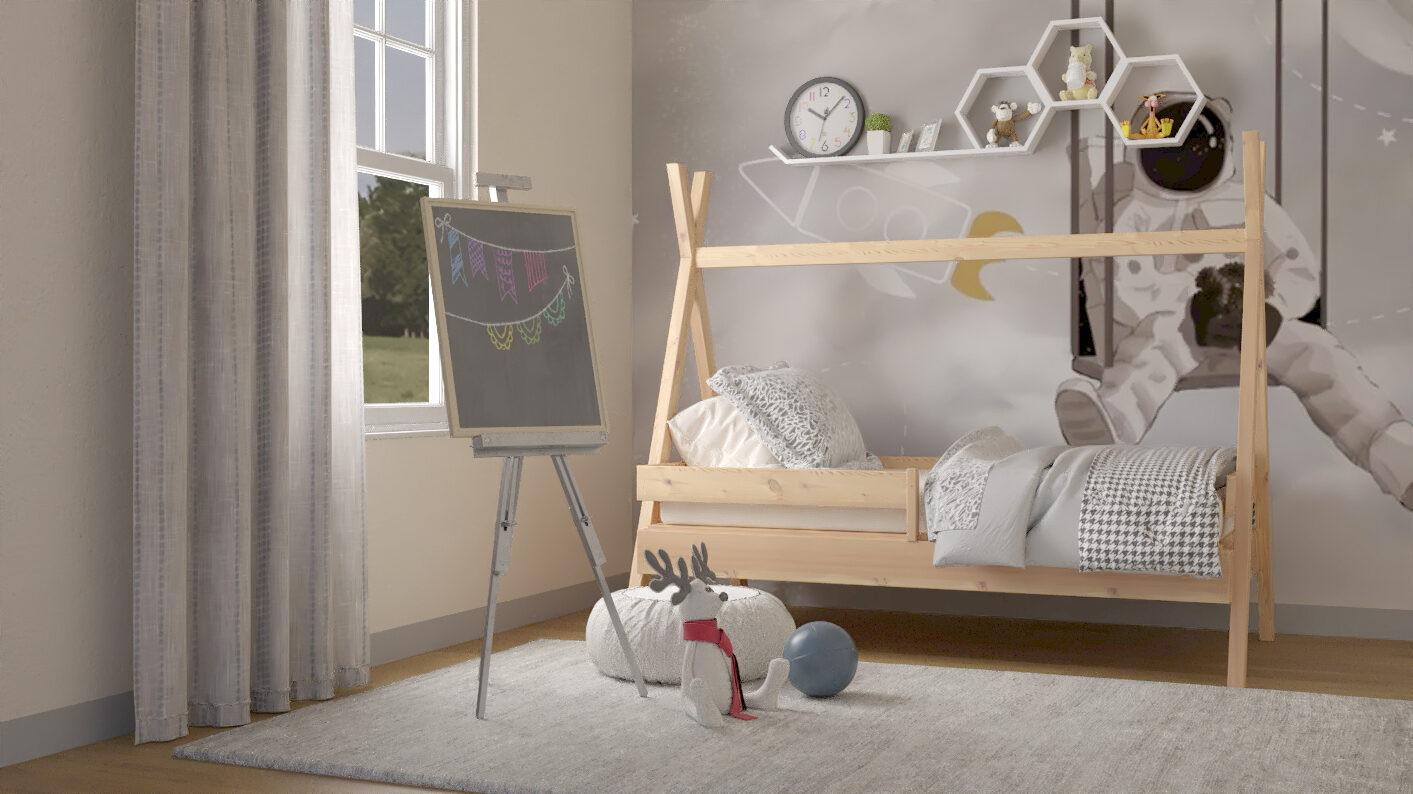 Tipi PLUS Bett aus Kiefernholz