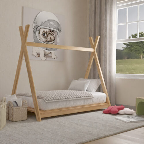 Tipi-Bett aus Kiefernholz