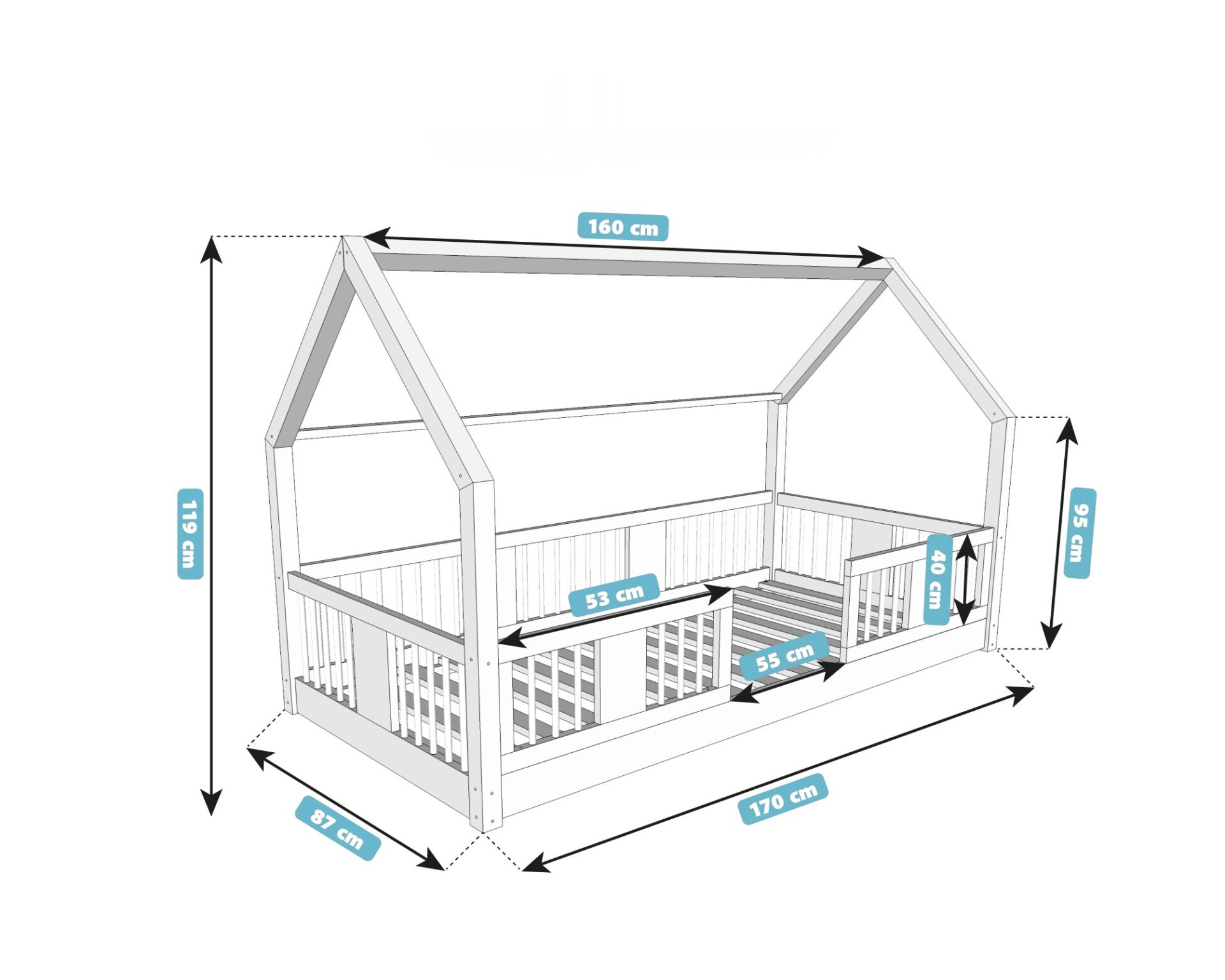 Kinderbett LUMINA mini