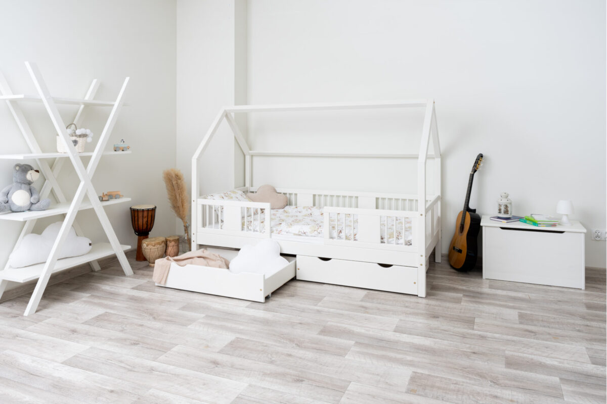 LUNA LONG 20 biały 1 (2) Kinderbett LUMINA mit Schublade