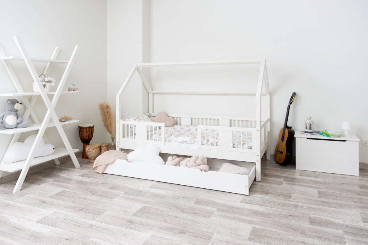 LUNA LONG 20 biały 3 (2) Kinderbett LUMINA mit Schublade