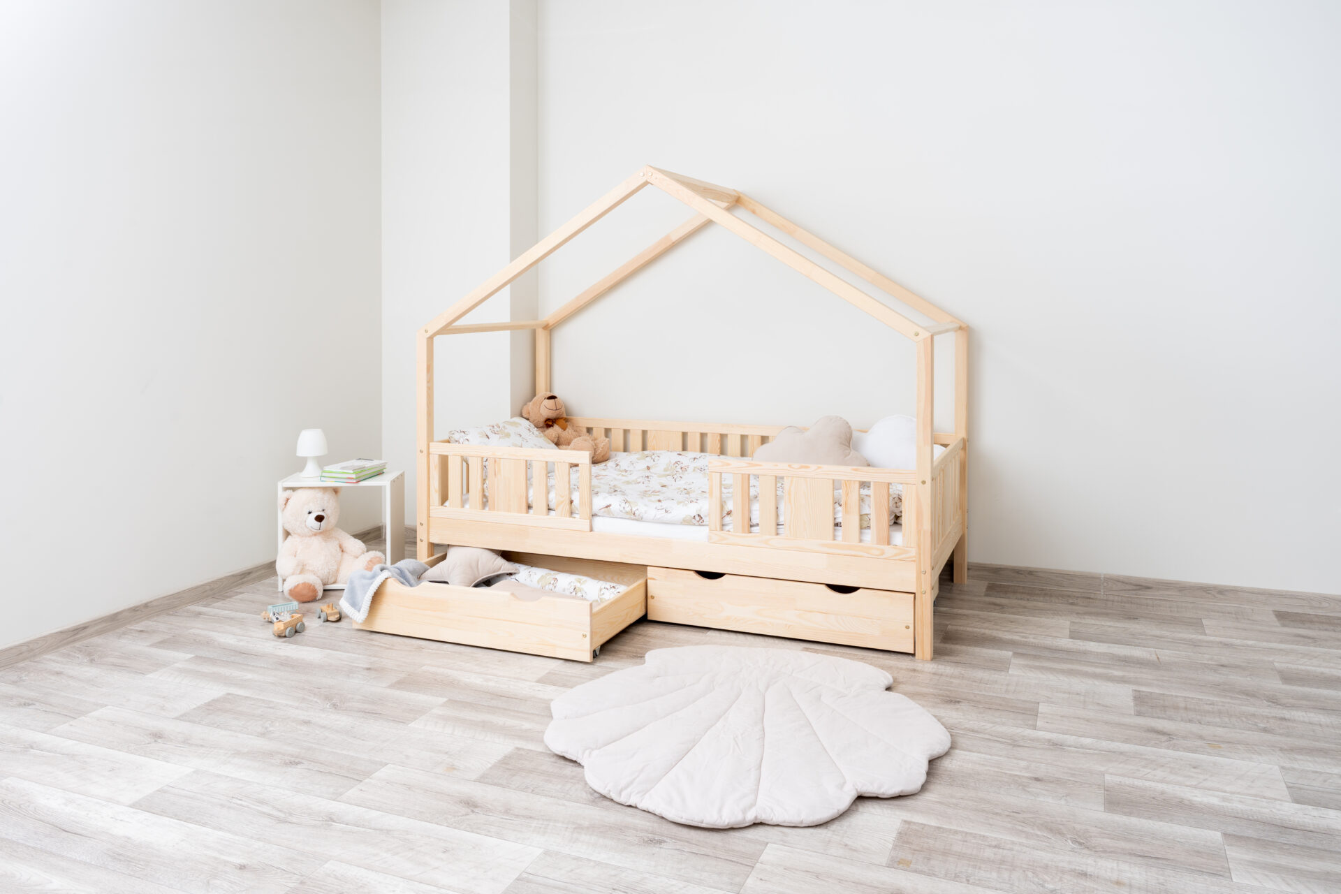 Kinderbett LUNETTA mit Schublade