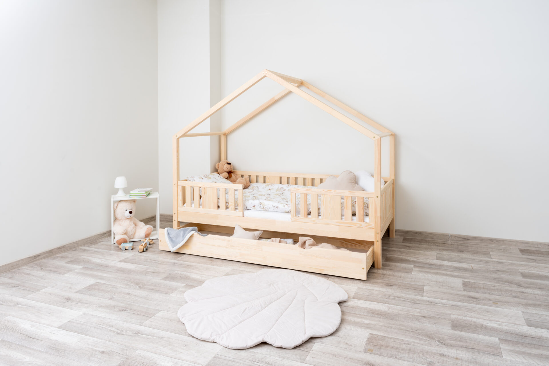 Kinderbett LUNETTA mit Schublade