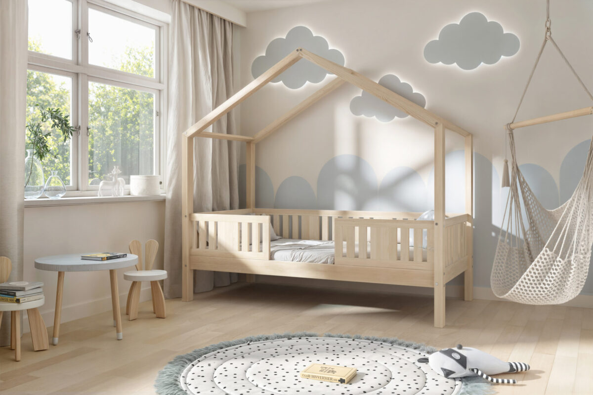 Kinderbett LUNETTA 90x200 natural (Schneller Versand)