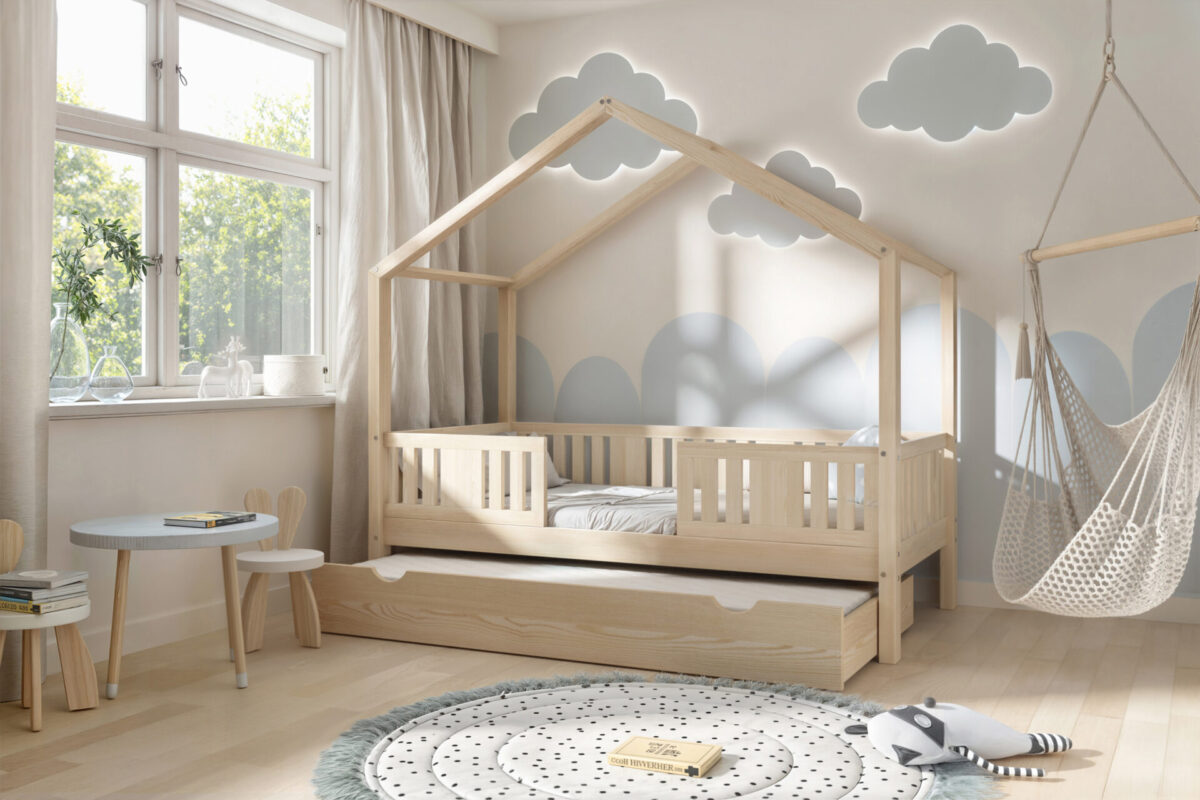 Kinderbett LUNETTA mit Schublade
