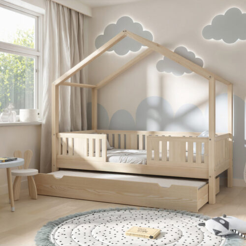 Kinderbett LUNETTA mit Schublade
