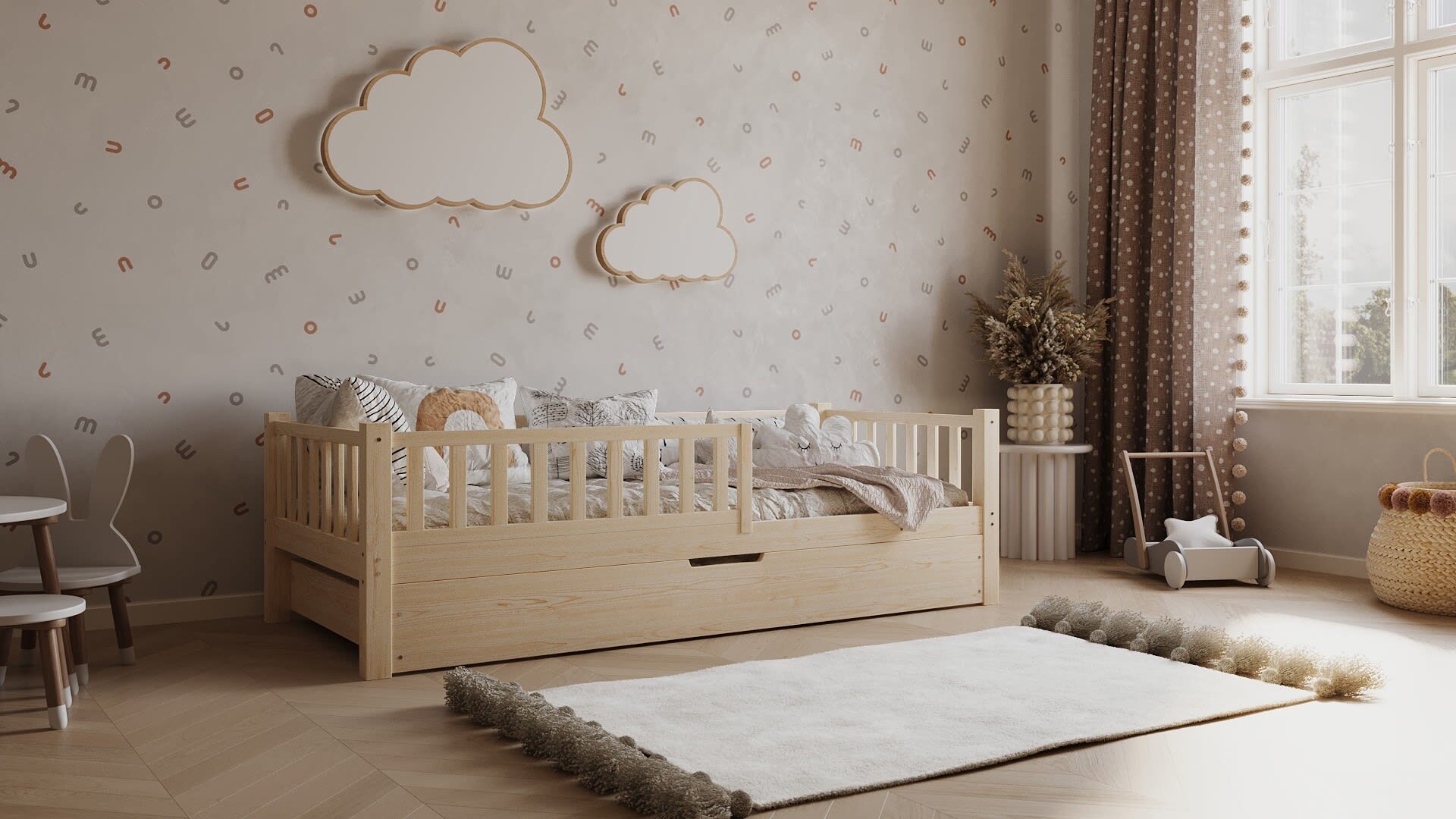 Kinderbett ANELLA mit Schublade