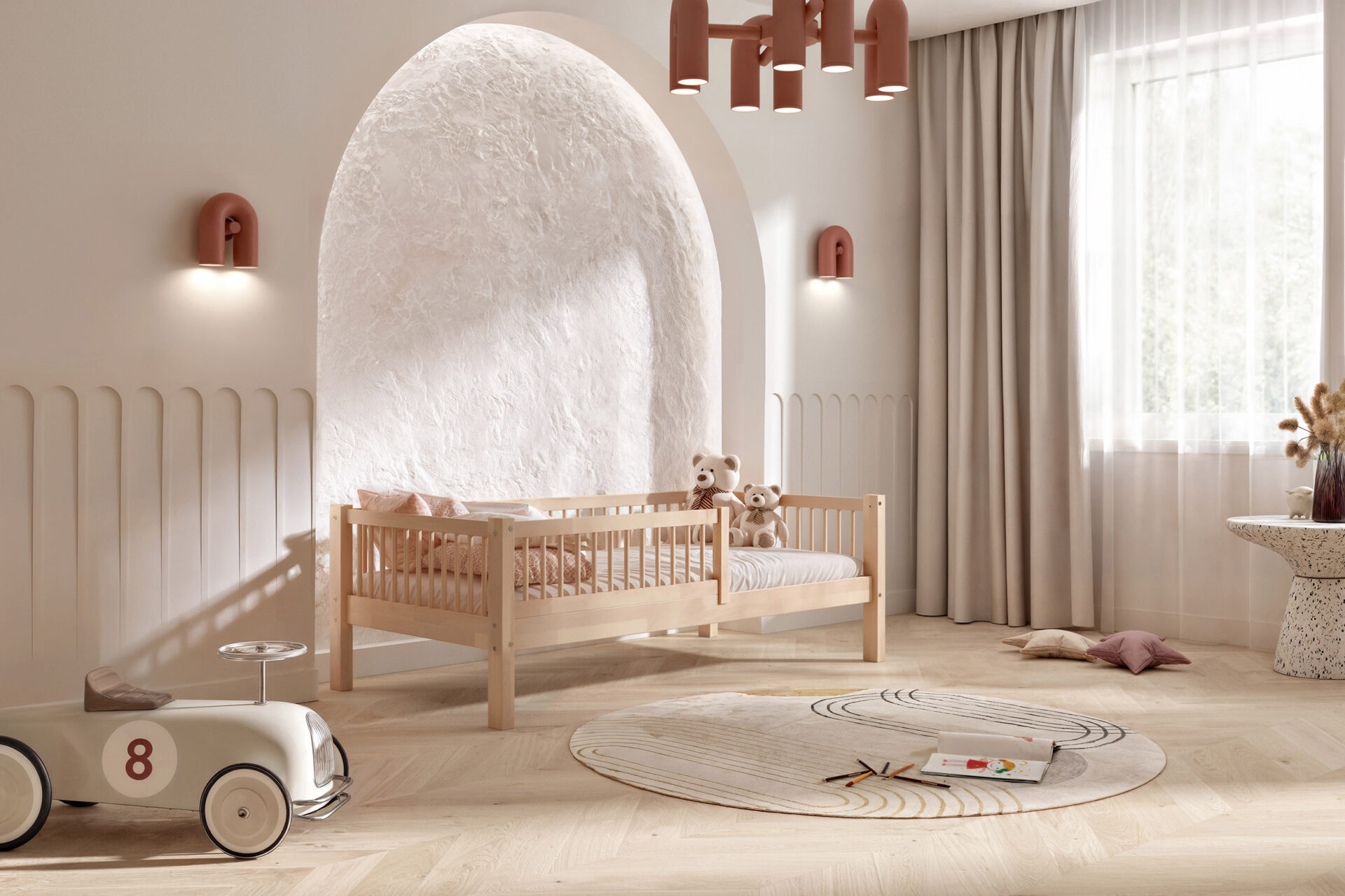 2leggio Kinderbett LEGGIO aus Buchenholz