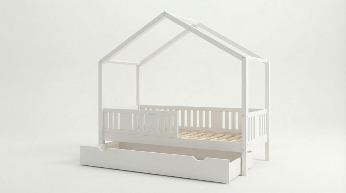 Kinderbett LUNETTA mit Schublade