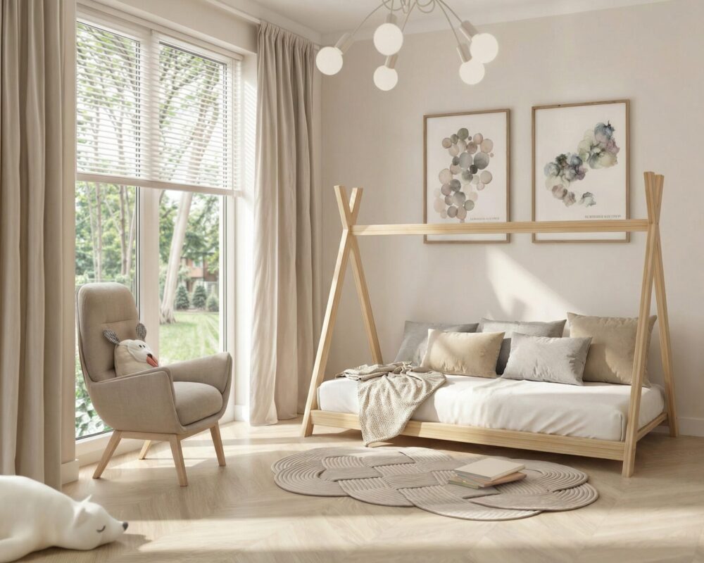 tipi_1 Tipi-Bett aus Kiefernholz