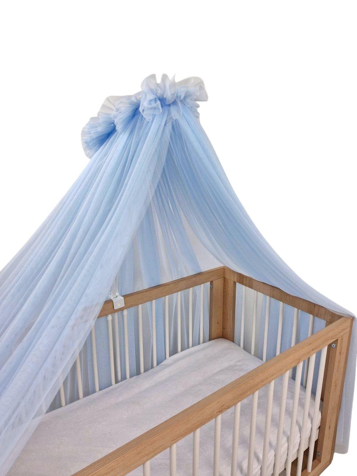 Bettbaldachin Tüll mit Gestell – Babyblau Bettbaldachin Tüll mit Gestell – Babyblau