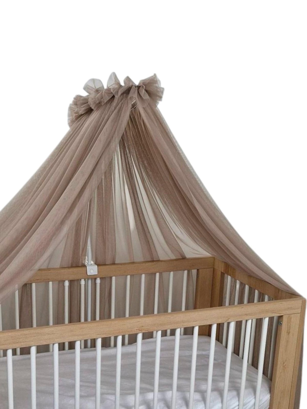 Bettbaldachin Tüll mit Gestell – Taupe Bettbaldachin Tüll mit Gestell – Taupe