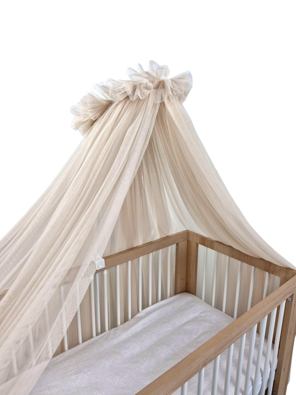 Bettbaldachin Tüll mit Gestell – Warmes Beige Bettbaldachin Tüll mit Gestell – Warmes Beige