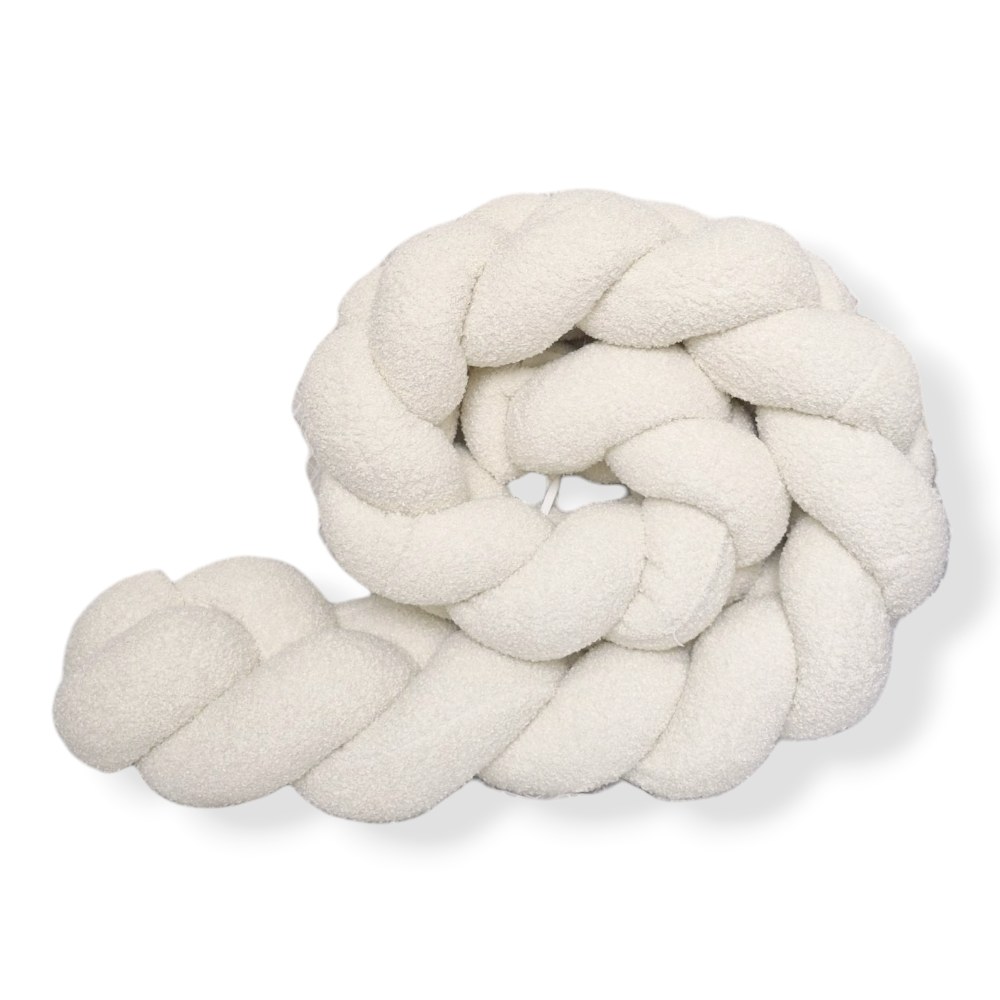 Bettzopf Bouclé, 3 Stränge – Creme Bettzopf Bouclé, 3 Stränge – Creme
