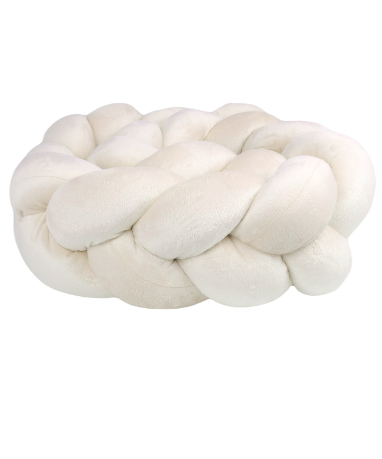 Bettzopf Samt, 3 Stränge – Creme