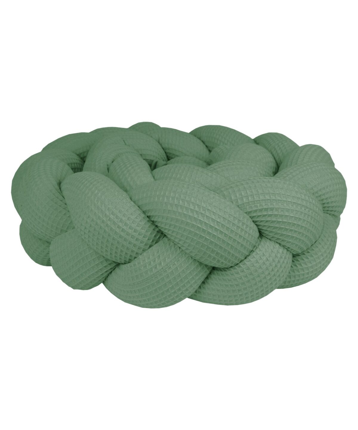 Bettzopf Waffelpiqué, 3 Stränge – Khaki
