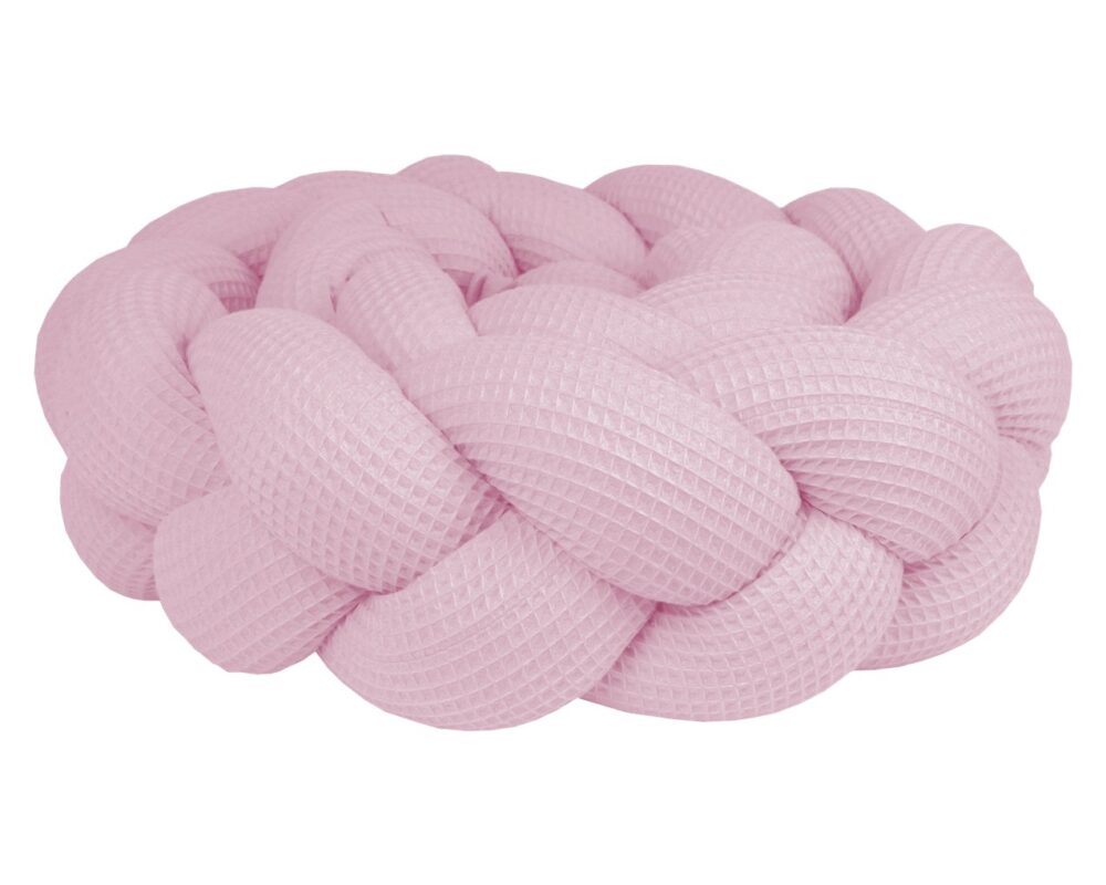 Bettzopf Waffelpiqué, 3 Stränge – Rosa