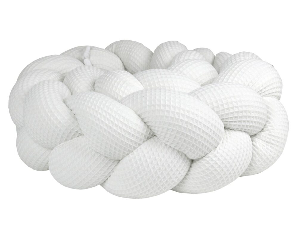 Bettzopf Waffelpiqué, 3 Stränge – Weiss Bettzopf Waffelpiqué, 3 Stränge – Weiss