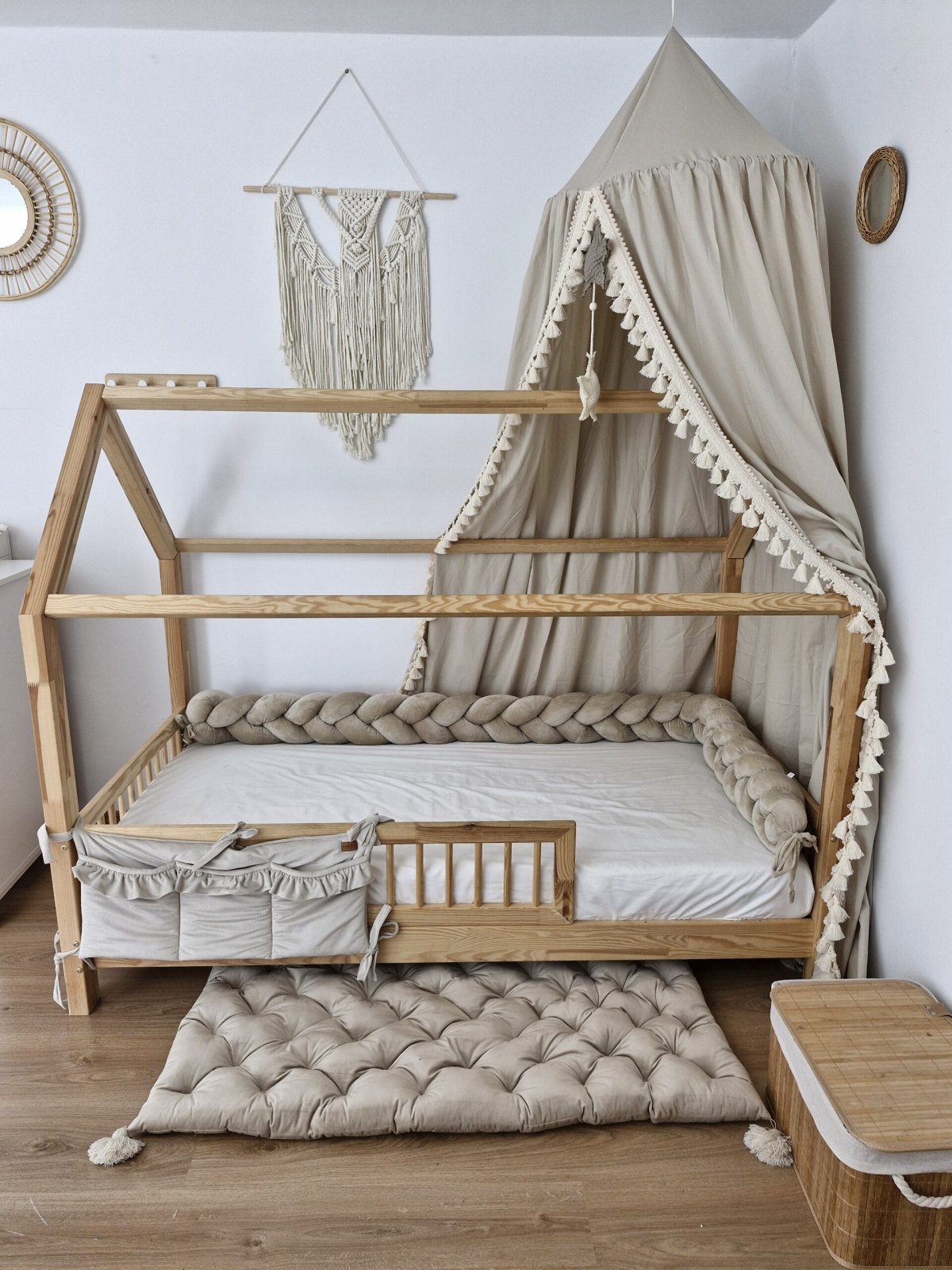 Boho-Baldachin aus Baumwolle – zur Deckenmontage Boho-Baldachin aus Baumwolle – zur Deckenmontage