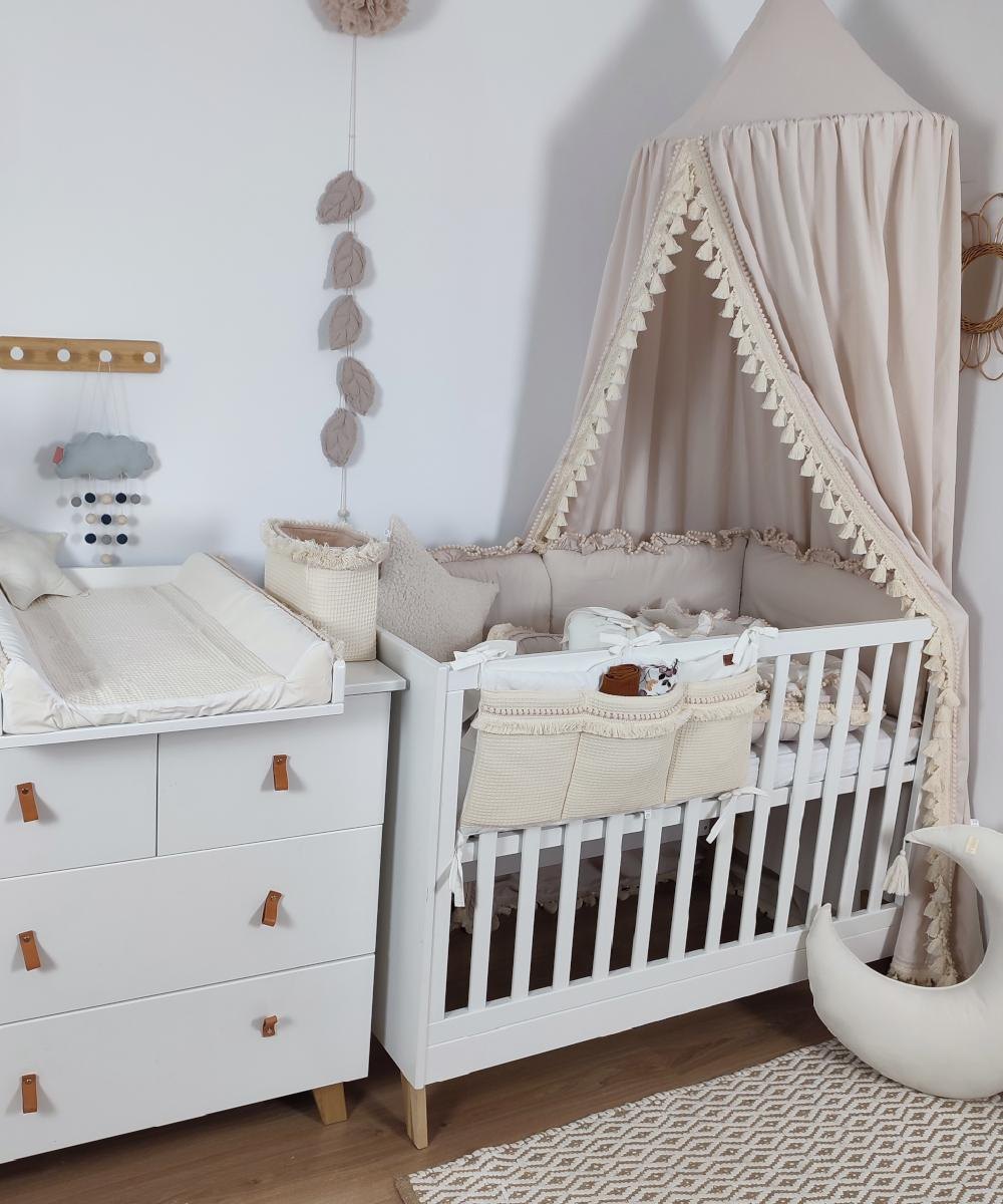 Boho-Baldachin aus Baumwolle – zur Deckenmontage – Sand Boho-Baldachin aus Baumwolle – zur Deckenmontage – Sand