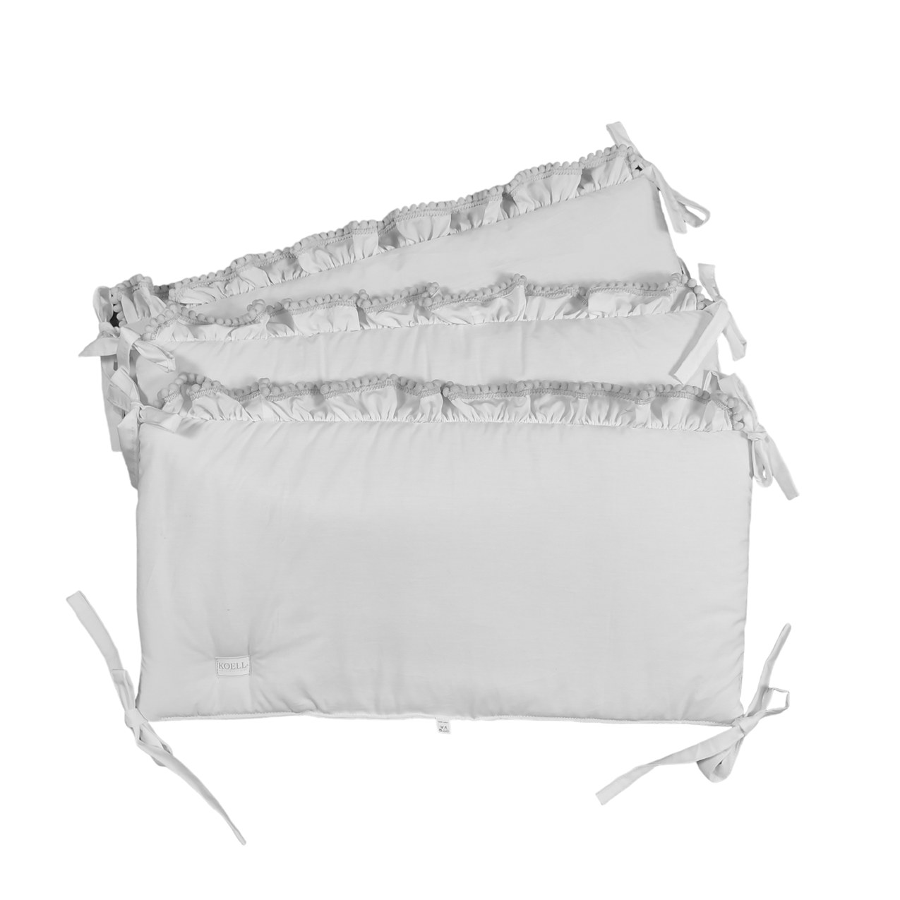 Boho-Nestchen mit Rüsche – Grau