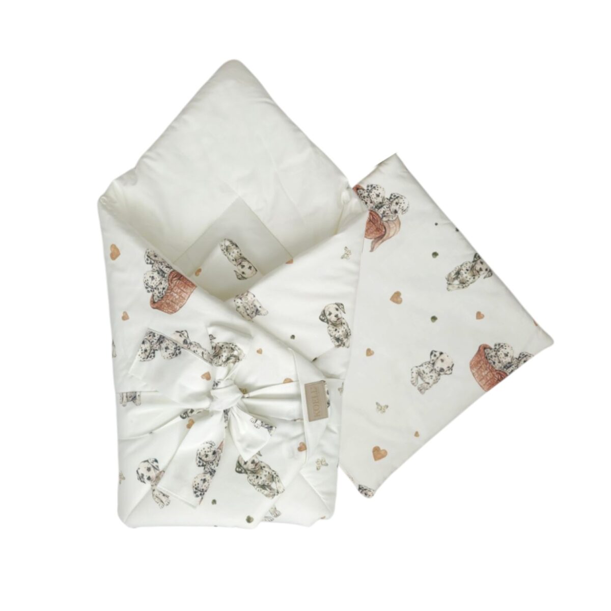 2-in-1 Einschlagdecke 75 × 75 cm mit Kissen 35 × 35 cm – Dalmatiner