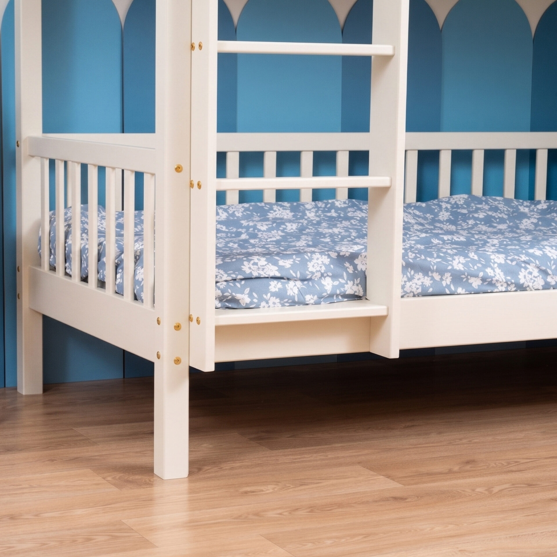 Etagenbett für Kinder KOSMO – Kaschmir (1) Etagenbett für Kinder KOSMO aus Kiefernholz, Kaschmir