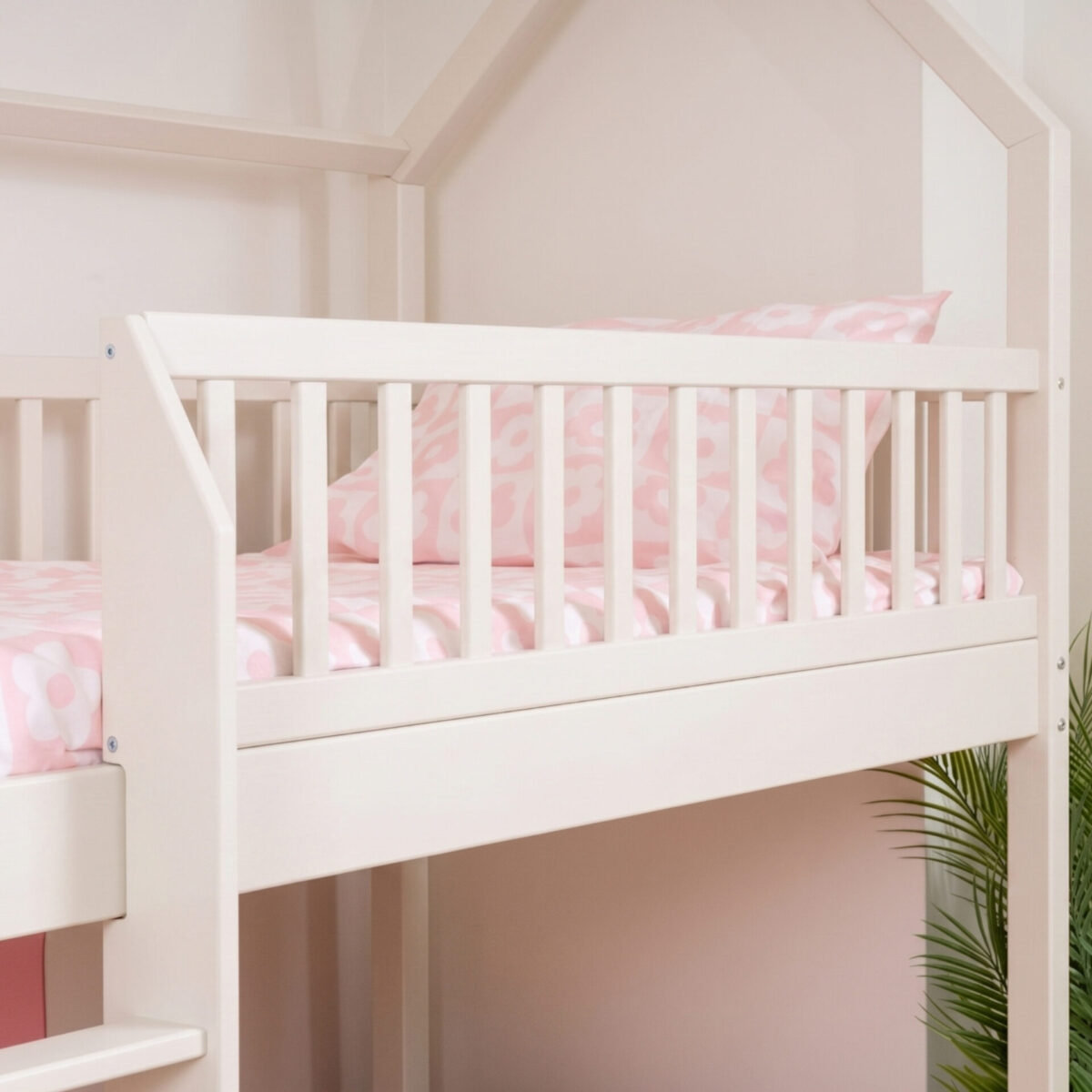 Etagenbett für Kinder KOSMO Long aus Kiefernholz, Kaschmir