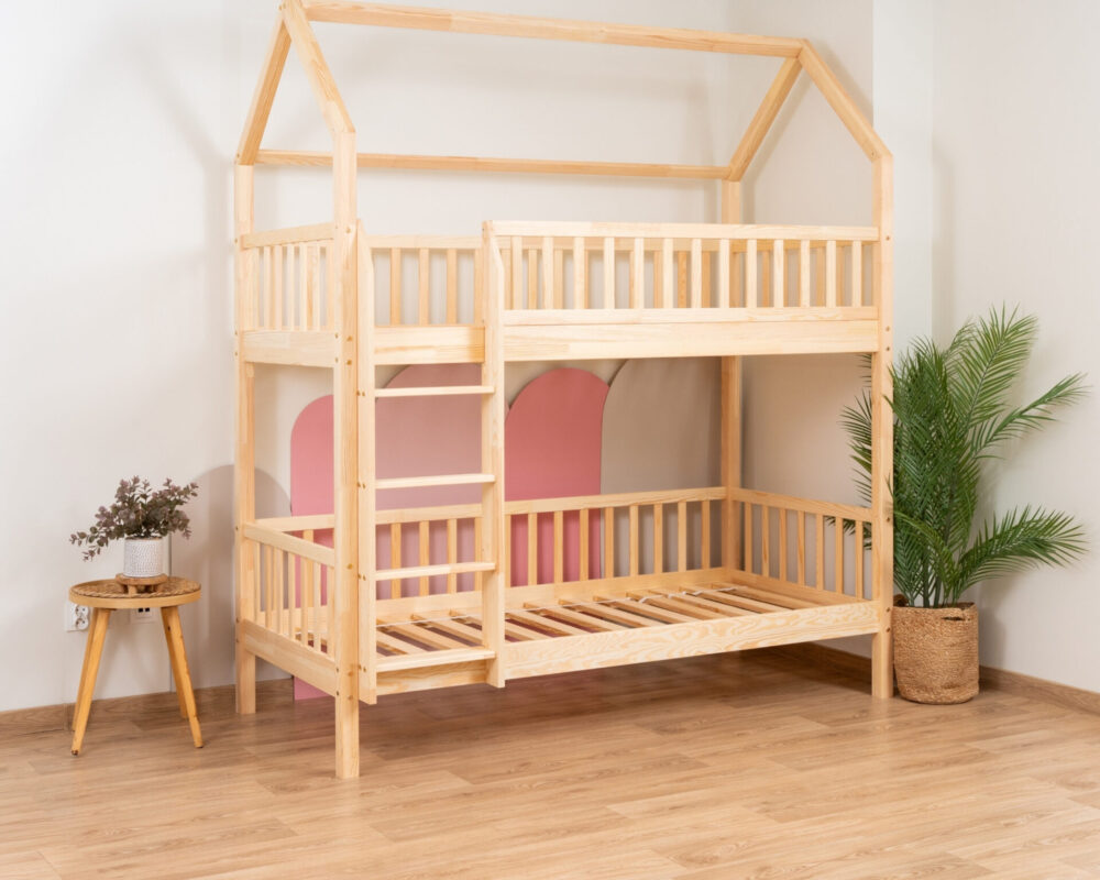 Etagenbett für Kinder KOSMO Long – Kiefer natur (4) Etagenbett für Kinder KOSMO Long aus Kiefernholz, Kiefer natur