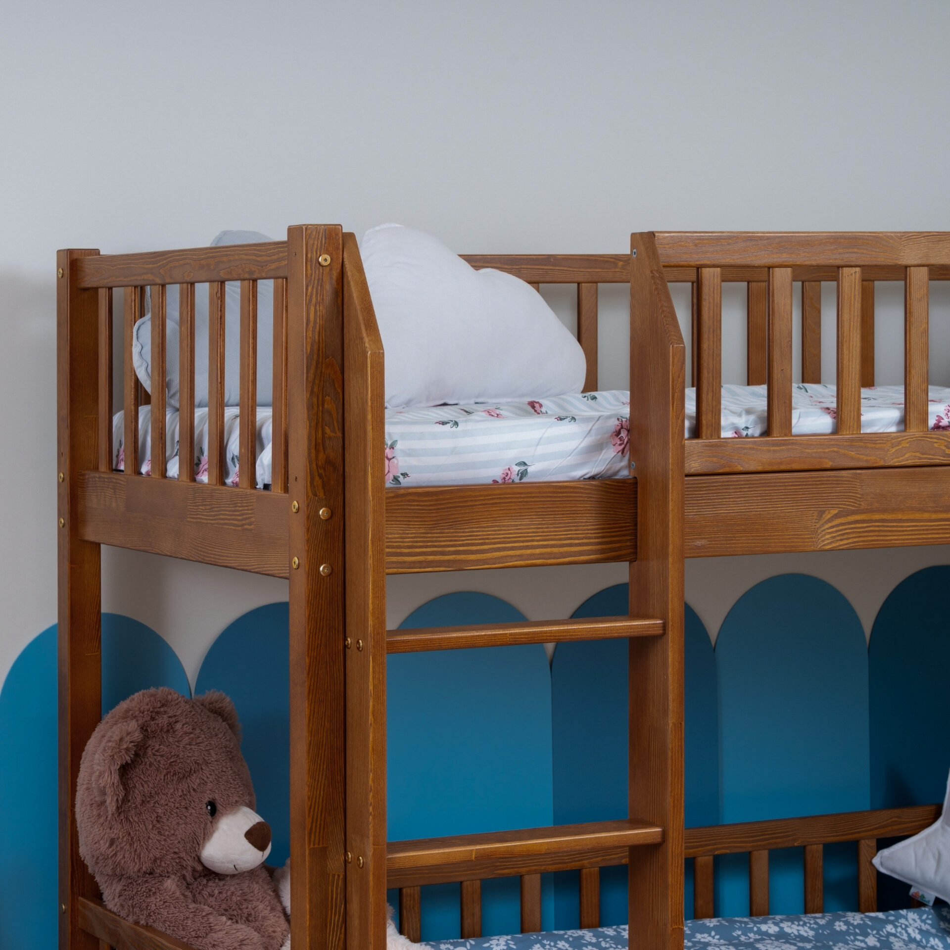 Etagenbett für Kinder KOSMO – Retro (2) Etagenbett für Kinder KOSMO aus Kiefernholz, Retro