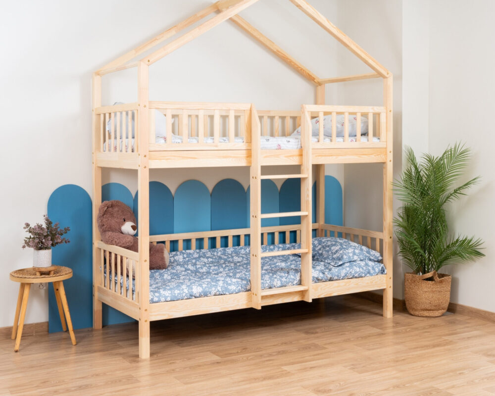 Etagenbett für Kinder KOSMO Short – Kiefer natur (3) Etagenbett für Kinder KOSMO Short aus Kiefernholz, Kiefer natur