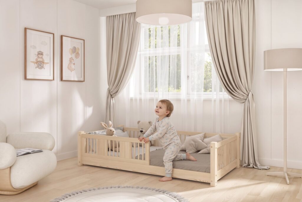 Kind im Kinderbett LUNA mini