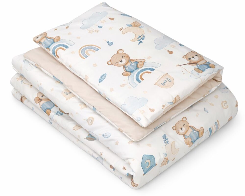 Kinderbettwäsche mit Füllung – Boho-Bärchen