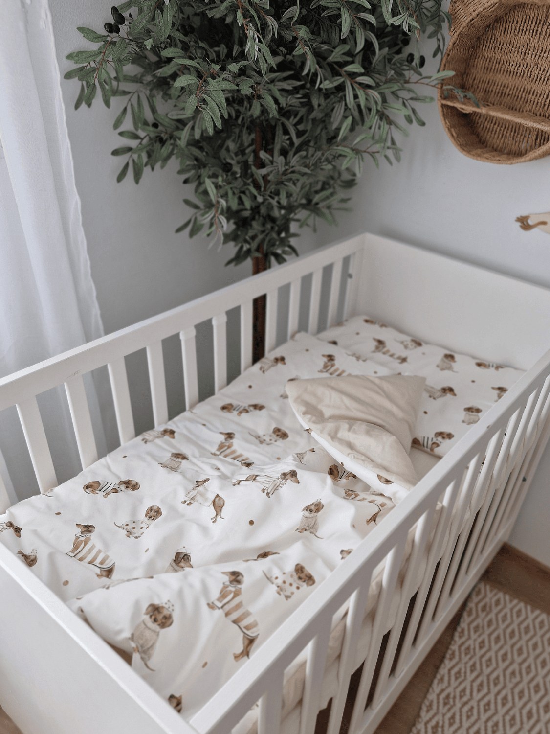 Kinderbettwäsche mit Füllung – Dackel