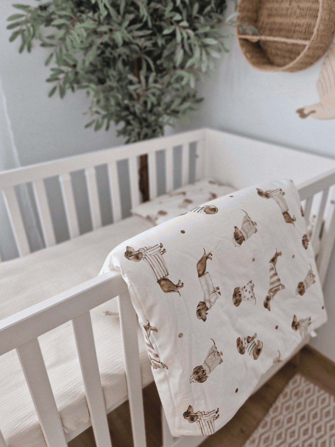 Kinderbettwäsche mit Füllung – Dackel