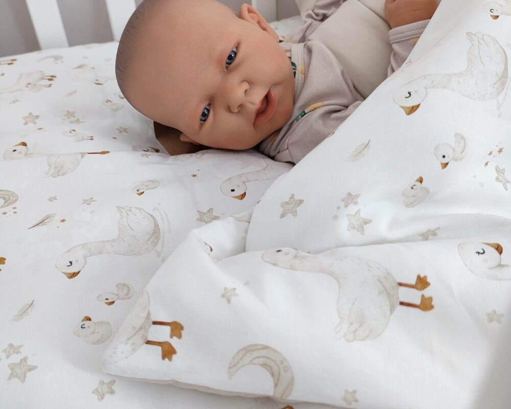 Kinderbettwäsche mit Füllung – Mama Gans