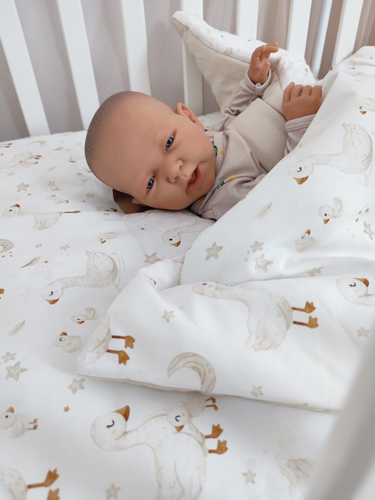Kinderbettwäsche mit Füllung – Mama Gans