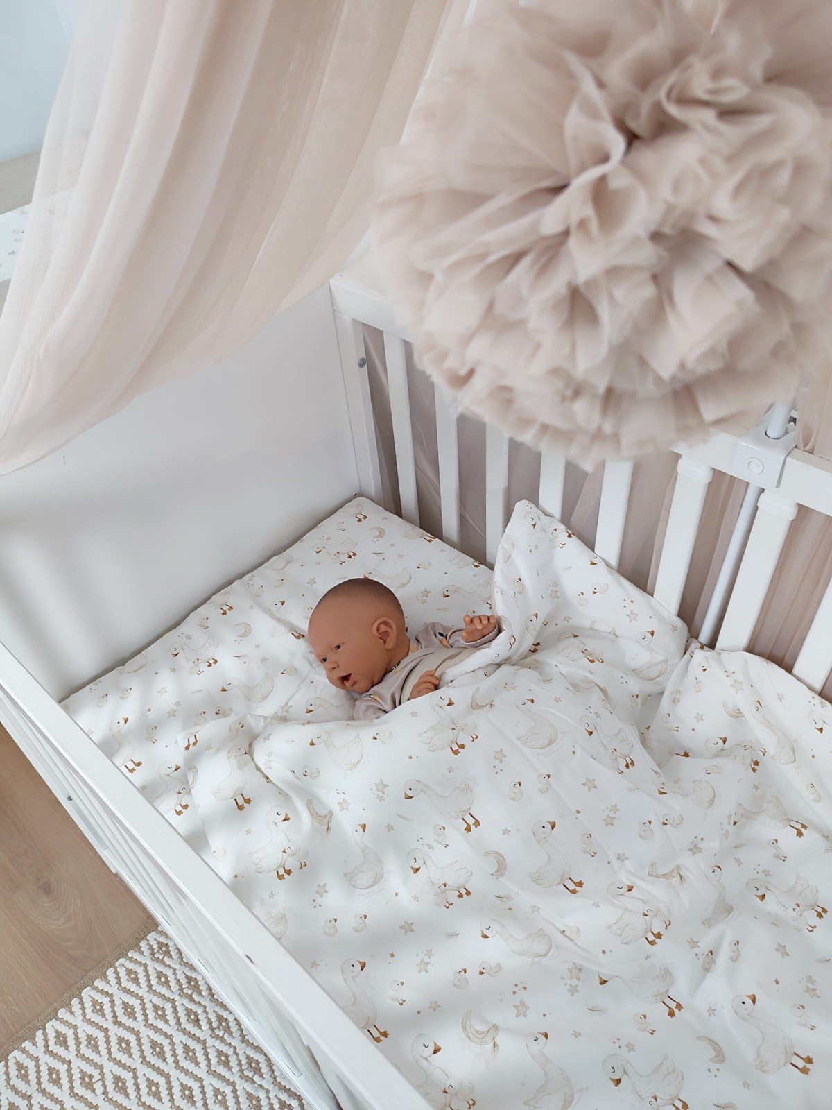 Kinderbettwäsche mit Füllung – Mama Gans